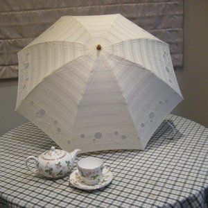 White lace Cute Roberta Viviani Spots Parasol